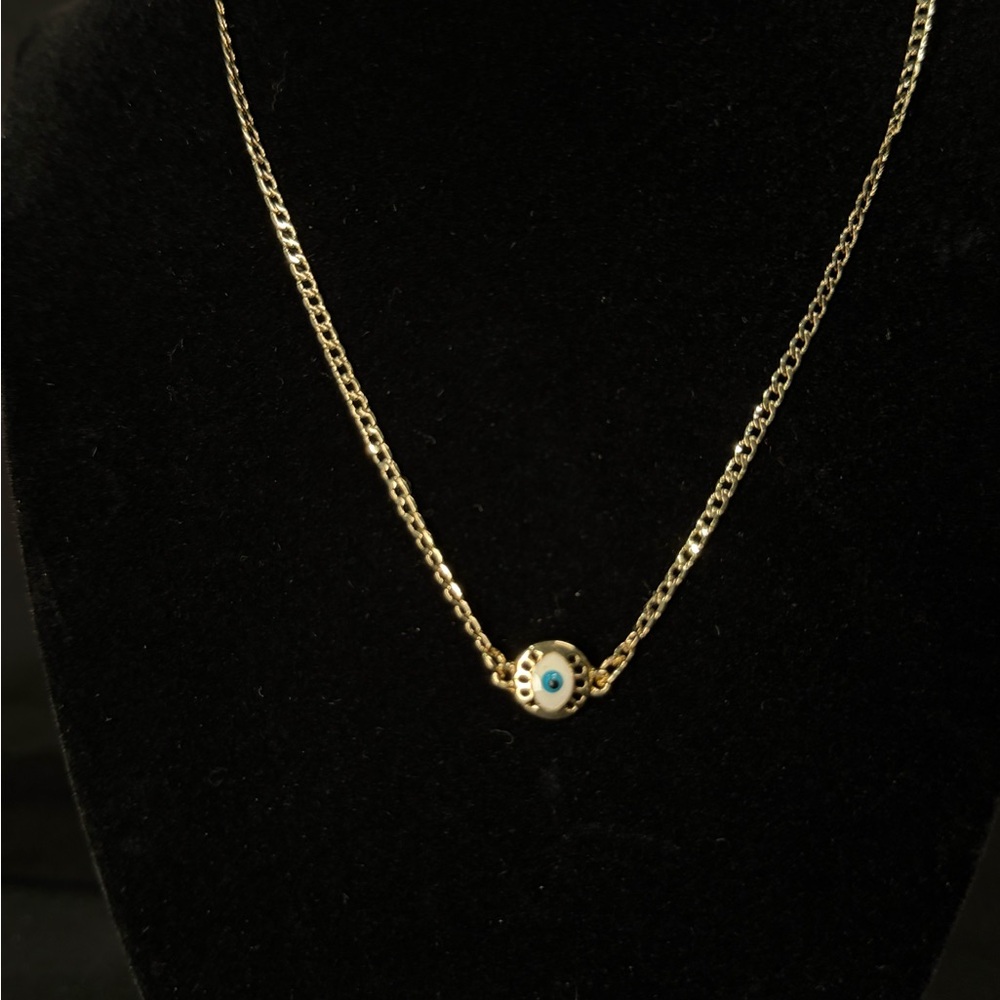 Gold Evil Eye Necklace